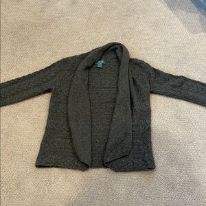 Women's Gray Cable Knit Sweater